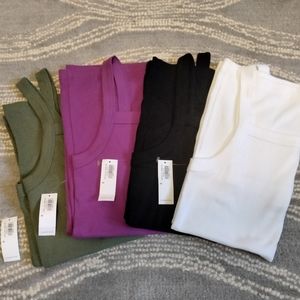 NWT~ Old Navy Ribbed Square Necked Tank Tops (Set of 4)